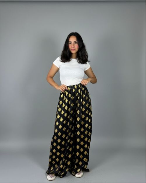  Boho Pants-black & yellow-S/M
