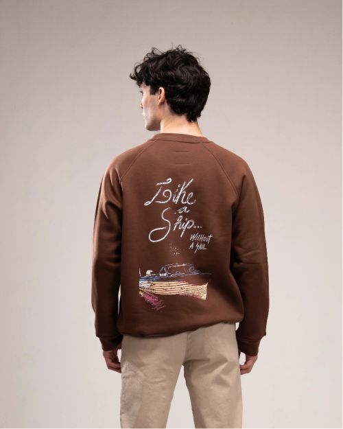 Sweatshirt - Brown-M