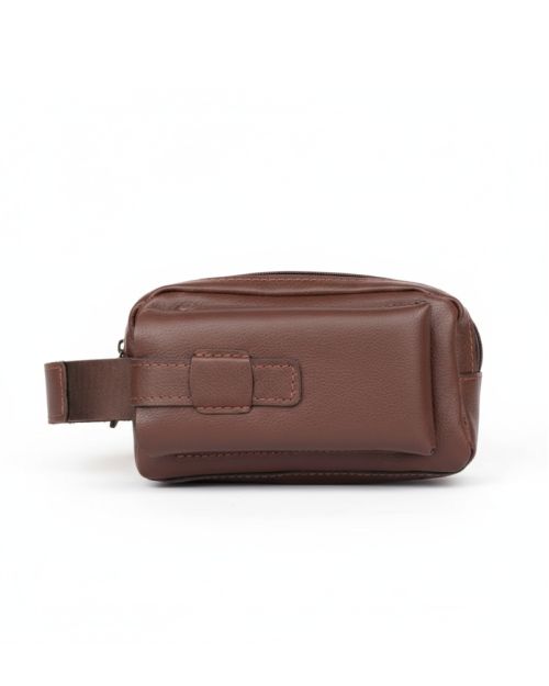 Genuine Leather Handbag-Brown