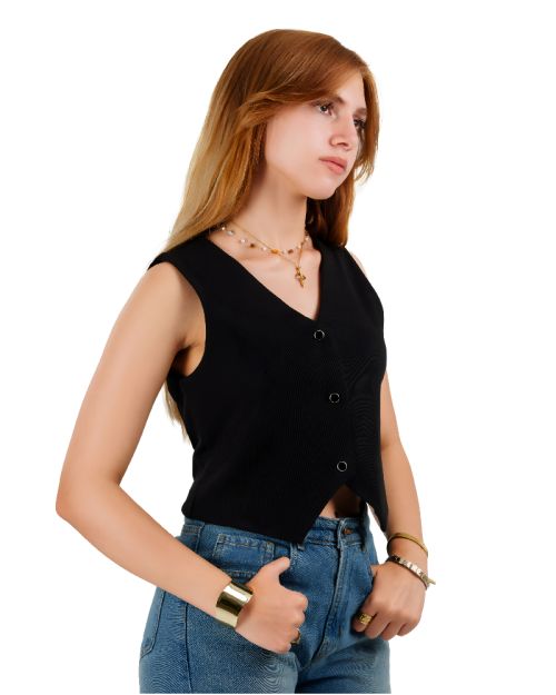 Plein De Vie black vest-S