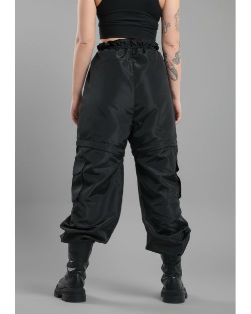 cargo pants black (reversible to shorts)-XS/S
