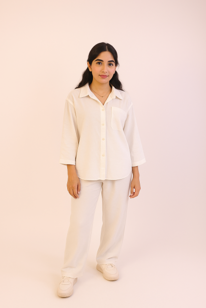 Misky Linen Set-White-S