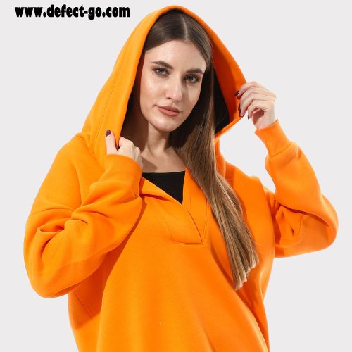 هودي برتقالي بقصه عصريه من ديفيكت-Orange-M