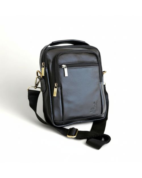 Genuine leather Cross Bag-Black