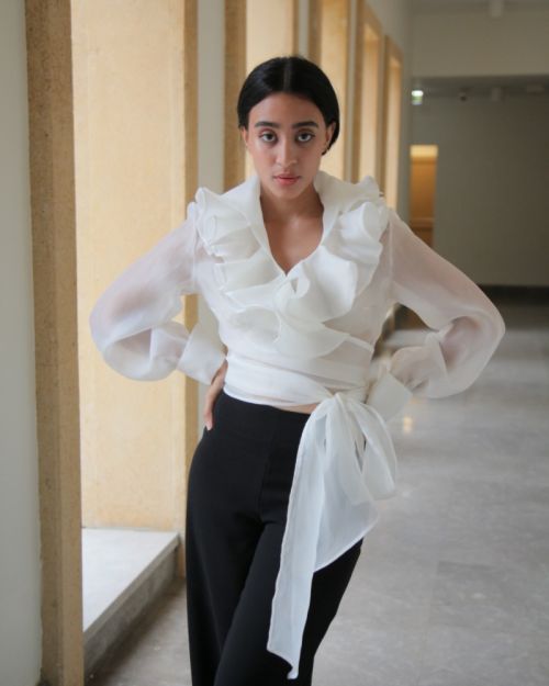 WHITE ORGANZA BLOUSE
