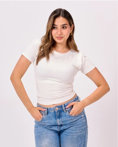 ROUND NECK SHORT SLEEVE-Off-White-XS