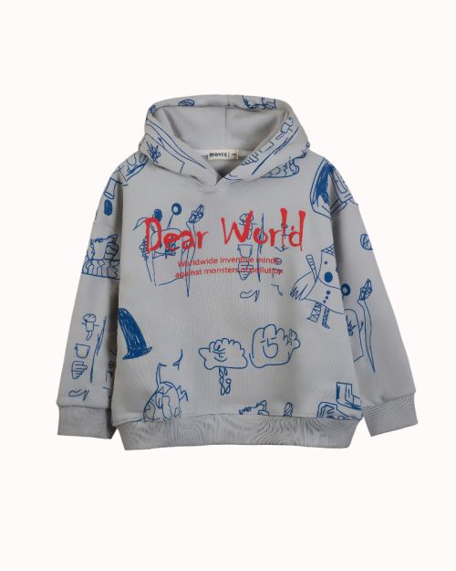 Dear World printed hoodie 
