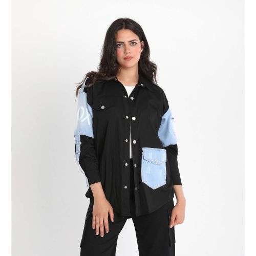 Women’s Denim Delight Shirt with Contrast Pocket Detail