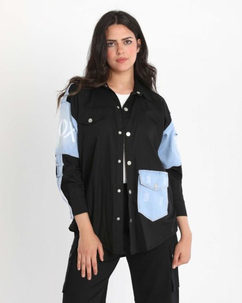 Women’s Denim Delight Shirt with Contrast Pocket Detail