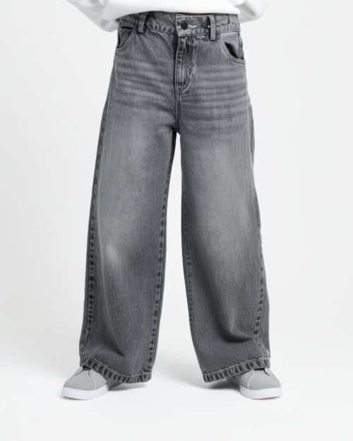 Kids Denim Wide Pants