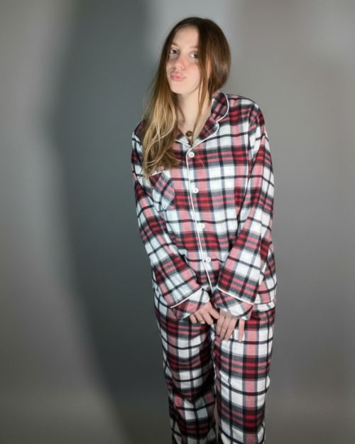 Classic plaid pajama set. 