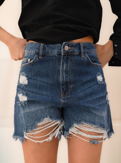 Denim short -Blue-26 in - S