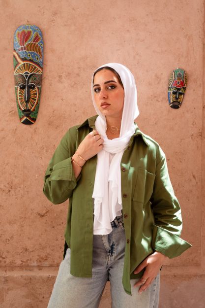 Dalida shirt-Olive-S/M