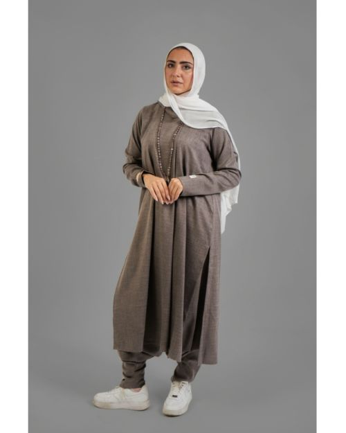 Rawaa Set For Women-Gray-M