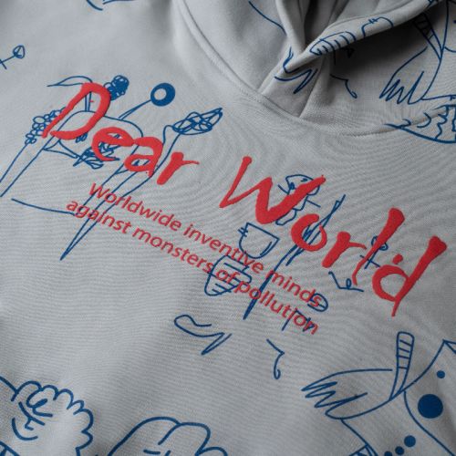 Dear World printed hoodie -4 yrs