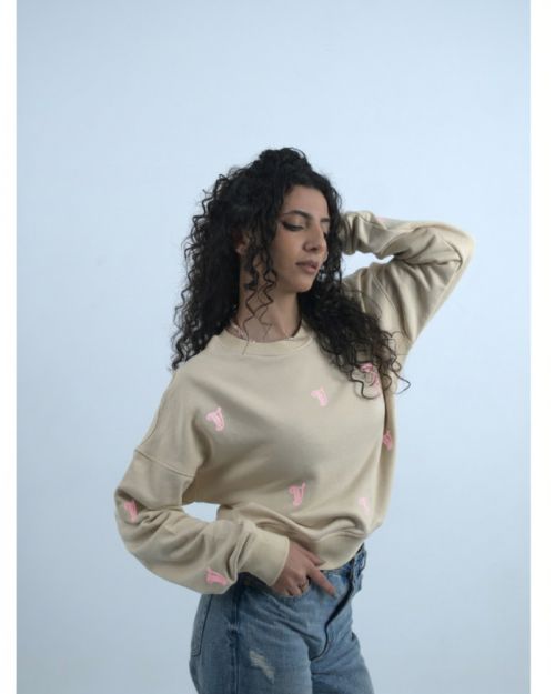 Harp Sweatshirt -M-Pink