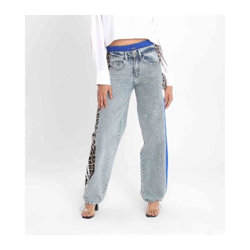 Women’s Fearless Fashion Denim Pants-Blue-S