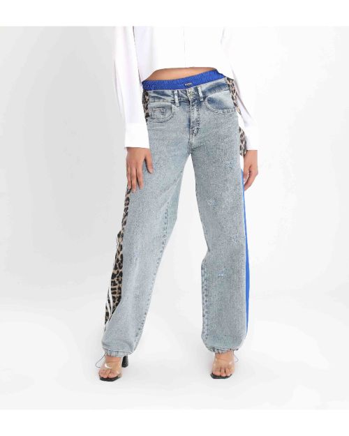 Women’s Fearless Fashion Denim Pants-Blue-S