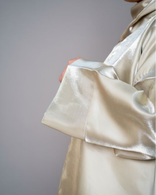 Matcha Green Kaftan with Fringes