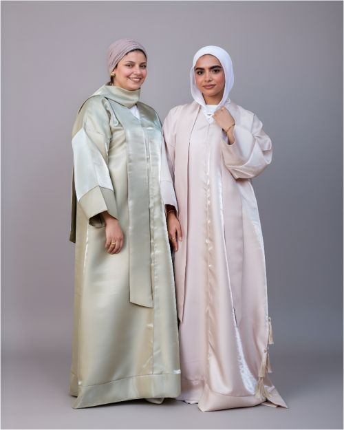 Matcha Green Kaftan with Fringes