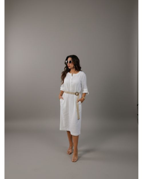 Venice Dress-White-S