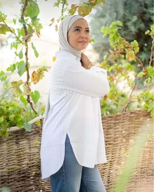 Blue striped shirt