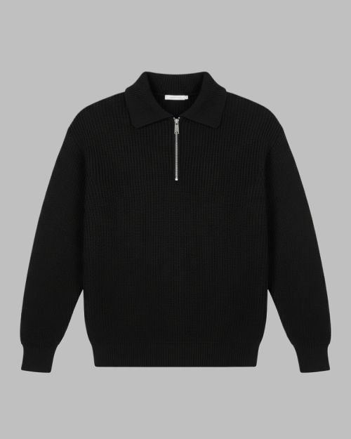 سويت شيرت برباط ربع بسحّاب بسيط