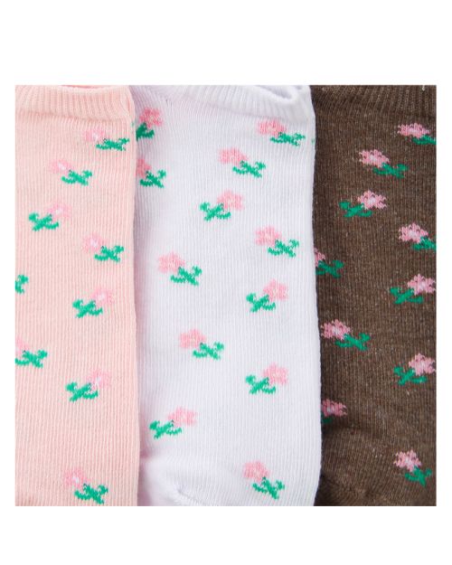 A Pack Of 3 Pieces Plain LowCut Socks , MultiColoure -36-40