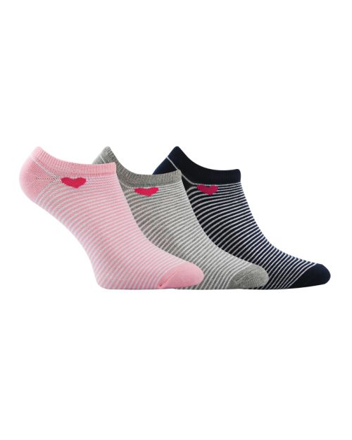 A Pack Of 3 Pieces Plain LowCut Socks , MultiColoure -36-40