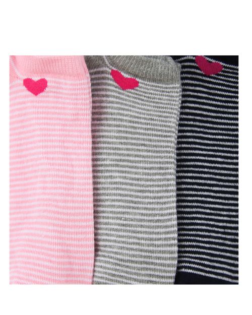 A Pack Of 3 Pieces Plain LowCut Socks , MultiColoure -36
