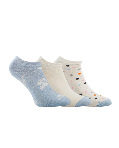 A Pack Of 3 Pieces Plain LowCut Socks , MultiColoure -36