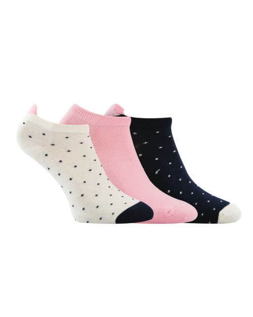 A Pack Of 3 Pieces Plain LowCut Socks , MultiColoure -36-40