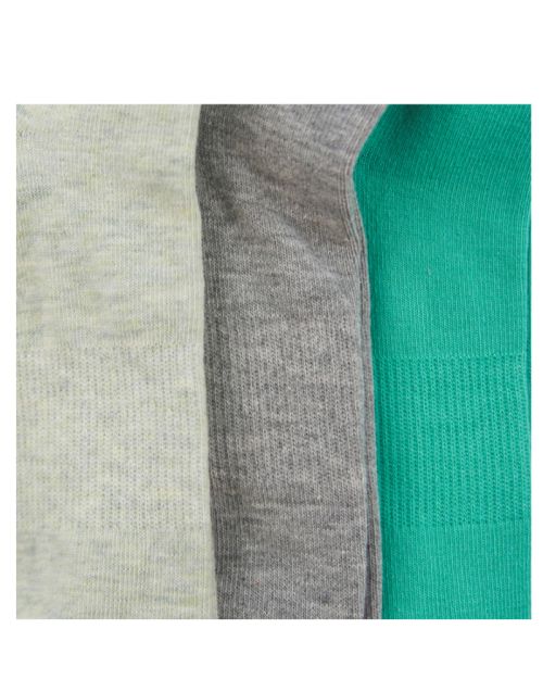 A Pack Of 3 Pieces Plain Short Socks , MultiColoure -36