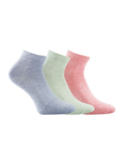 A Pack Of 3 Pieces Plain Short Socks , MultiColoure -36