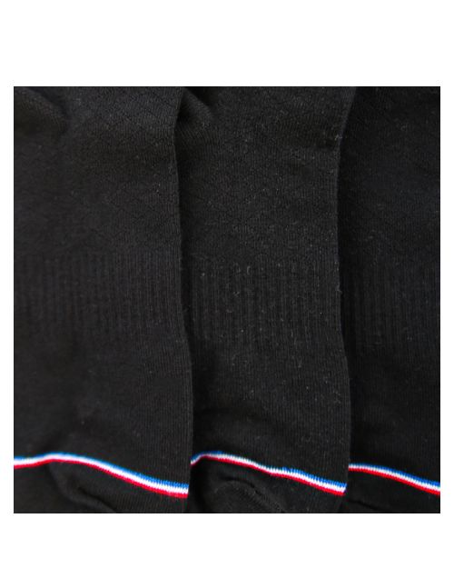 A Pack Of 3 Pieces Plain Short Socks , Black For Men -40-45