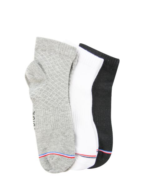 A Pack Of 3 Pieces Plain Short Socks , MultiColoure For Men 