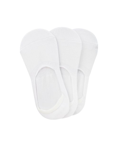 A Pack Of 3 Pieces Invisible Plain Socks White For Men