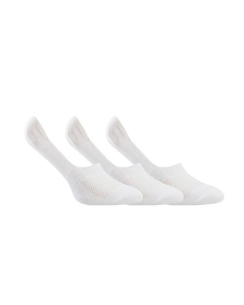 A Pack Of 3 Pieces Invisible Plain Socks White For Men-40-45