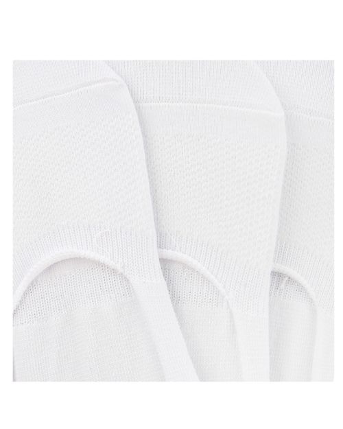 A Pack Of 3 Pieces Invisible Plain Socks White For Men-40-45