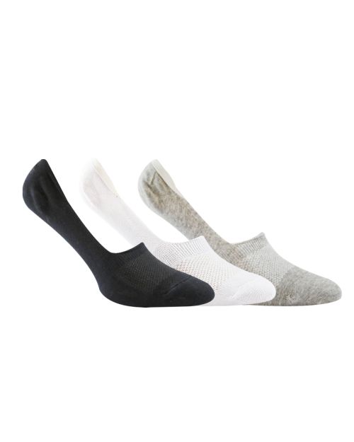 A Pack Of 3 Pieces Invisible Plain Socks MultiColoure For Men-40-45
