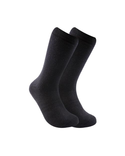 Long Plain Socks Full Terry Black For Unisex -36-40