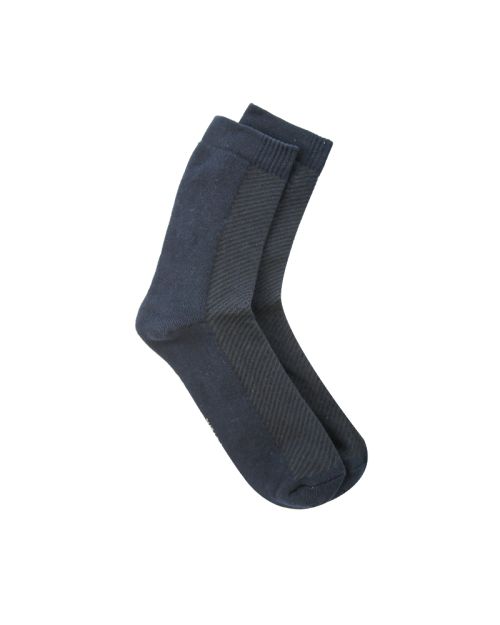 Long Plain Socks Half Terry Navy For Men 