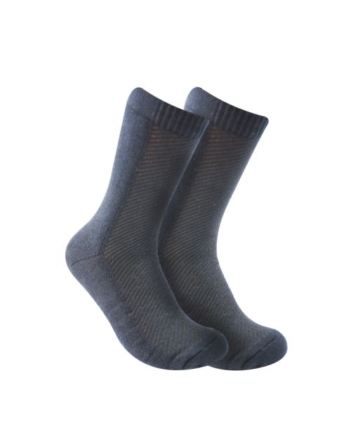 Long Plain Socks Half Terry Navy For Men 