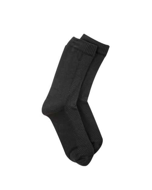 Long Plain Socks Half Terry Black For Men 