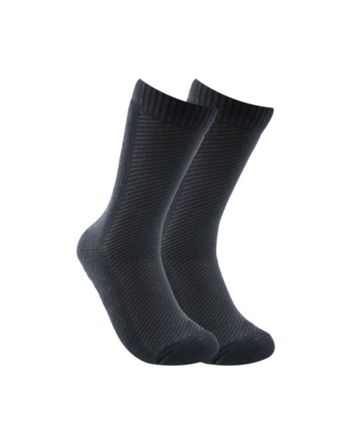 Long Plain Socks Half Terry Black For Men 