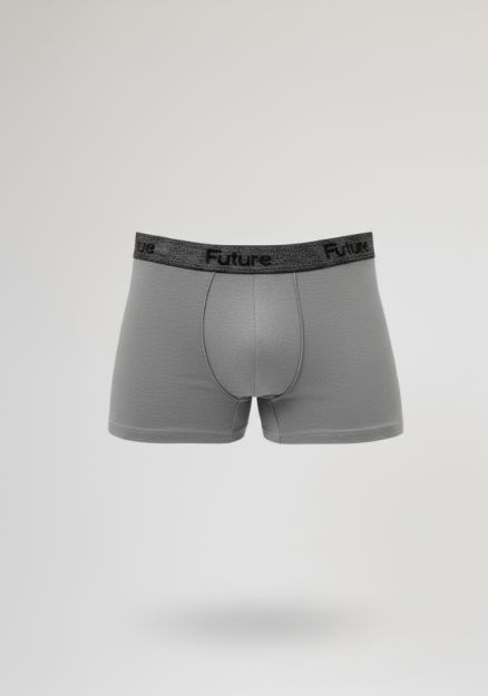 Plain Grey Boxer For Men-Gray-S