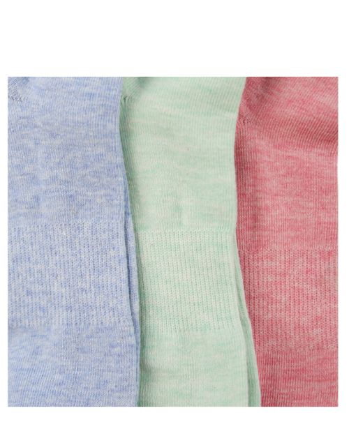 A Pack Of 3 Pieces Plain Short Socks , MultiColoure -36