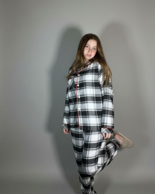 Classic plaid pajama set. 