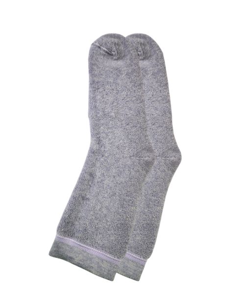 Long Plain Socks Full Terry For Women-Blue-36