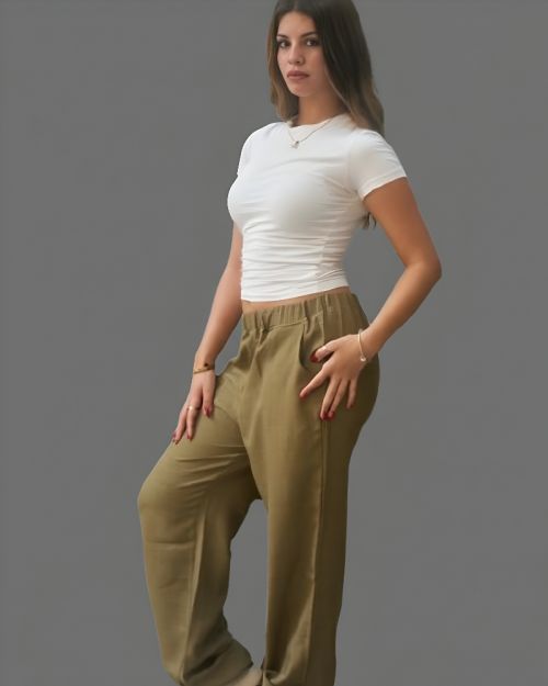Linen Pants - Green